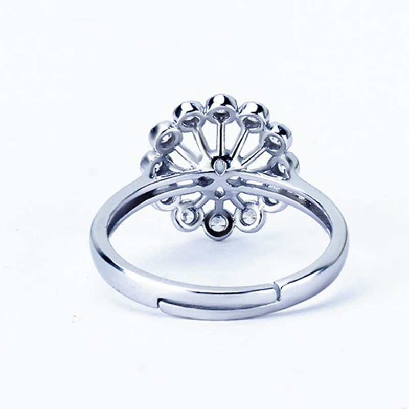 CLUCI 3 шт. кольцо из стерлингового серебра 925 пробы с цветком для ювелирных изделий