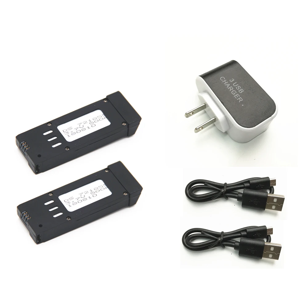 800mah 3.7V Lipo Battery and Charger For Eachine E58 JY019 S168 RC Drone Quadcopter Spare Parts Rechargeable Battery 721855