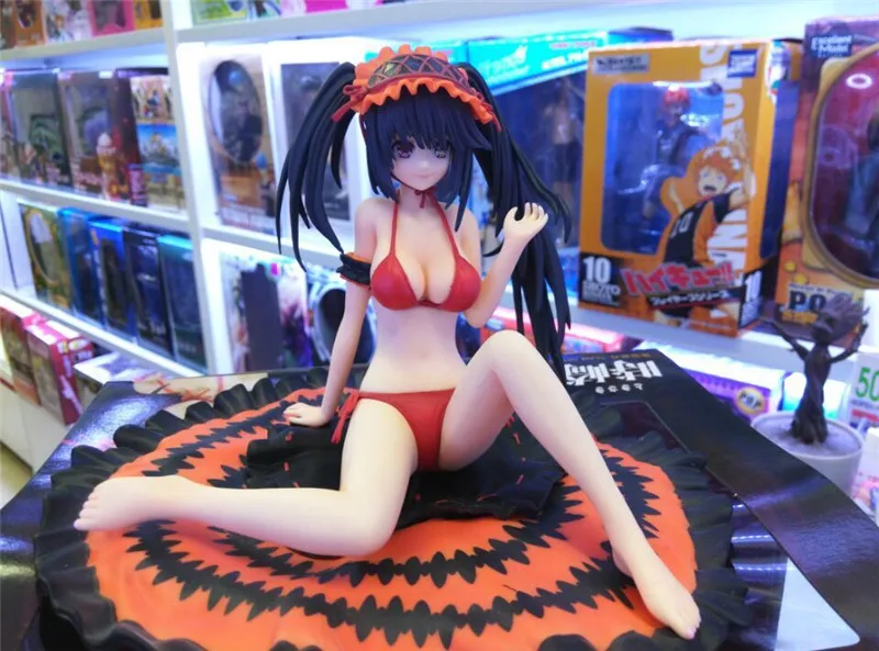 18 см аниме фигура Дата A Live II Tokisaki Куруми купальник Ver. Brinquedos 1/8 весы сексуальная