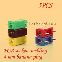 5pcs yt219 banana jack 4 mm banana plug silver plated copper pcb socket circuit boards welding free shipping