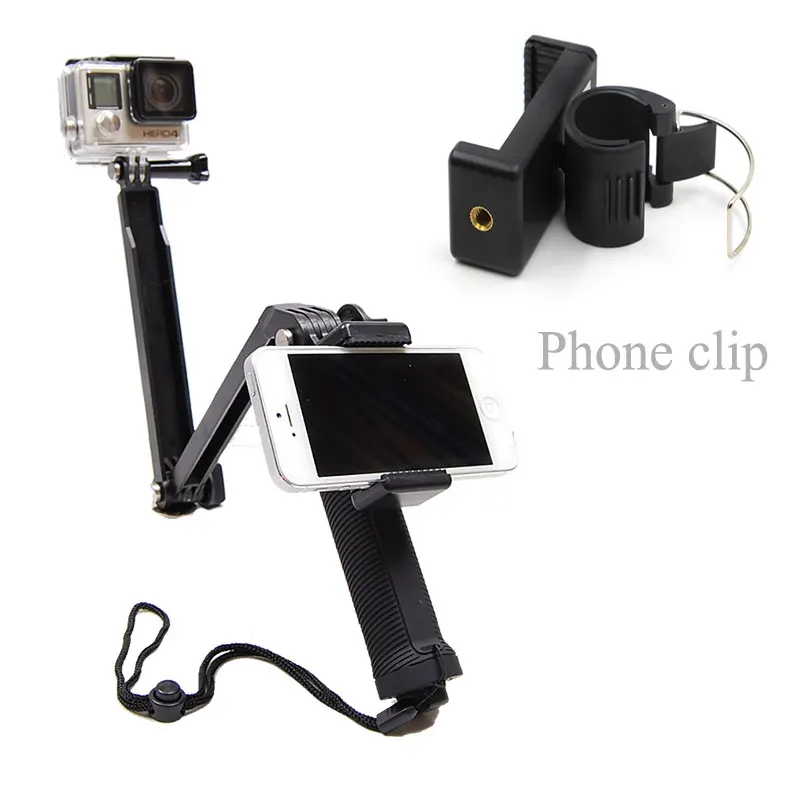 AoneCheer Gopro 3-way селфи палка ручной стабилизатор мини монопод удлинитель Gopro пульт дистанционного управления/зажим для телефона для SJCAM YI