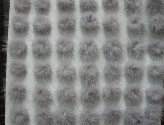 Free shipping!!!! 100pcs/lot 30mm light grey color mink fur ball for DIY jewelry