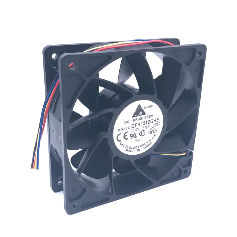 40 шт. QFR1212GHE 12038 12 см В 2.7A antminer bitmain miner S7/S9 Вентилятор охлаждения 6000 об/мин 210CFM |