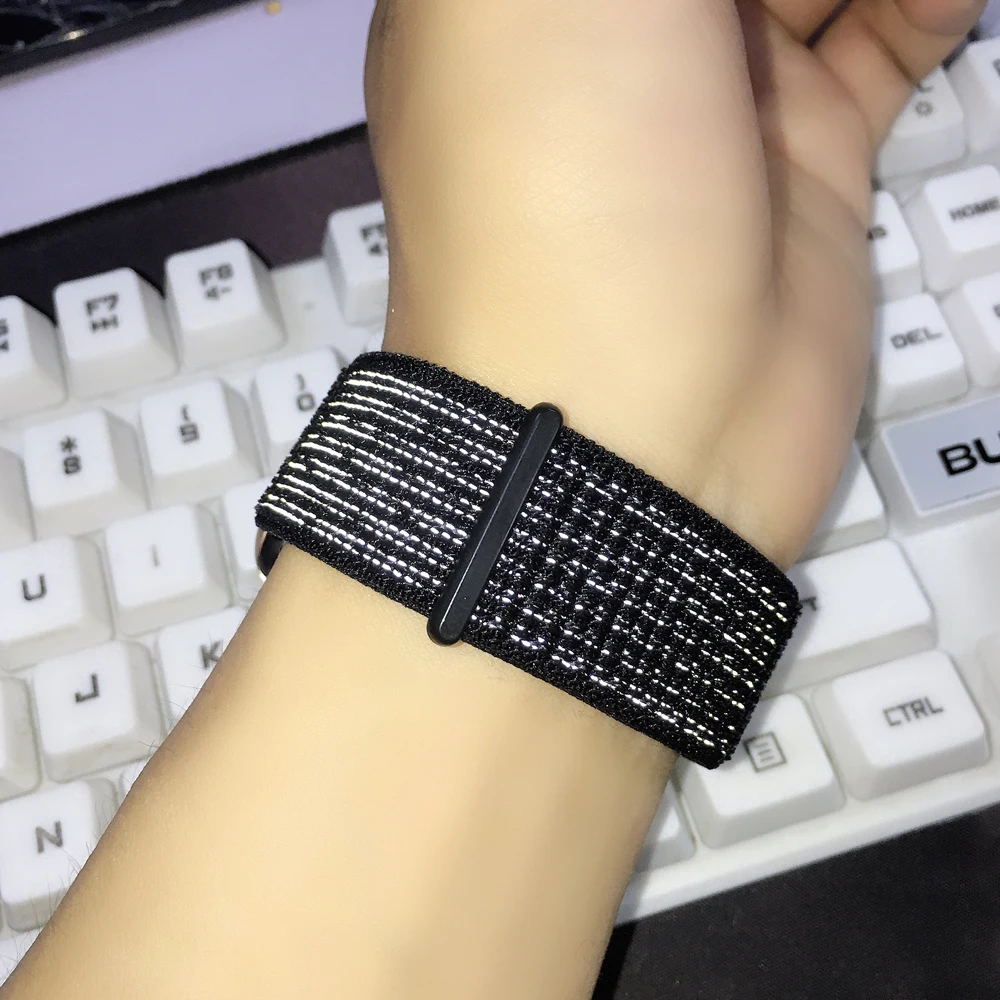 Lerxiue Спортивная петля ремешок для apple watch Band 4 iwatch band 42 мм 40 38 нейлоновые плетеные