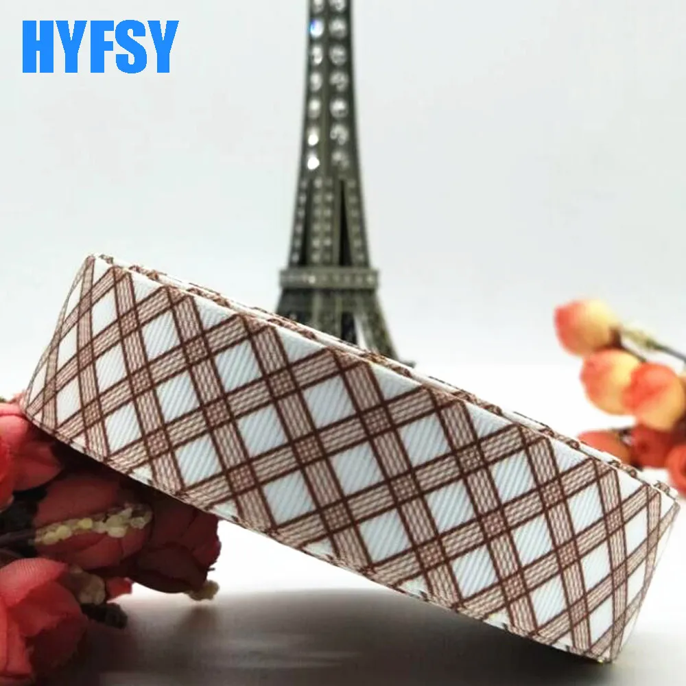 Hyfsy 10018 25 мм 38 клетчатая лента 10 ярдов рукоделие Подарочная упаковка материалы