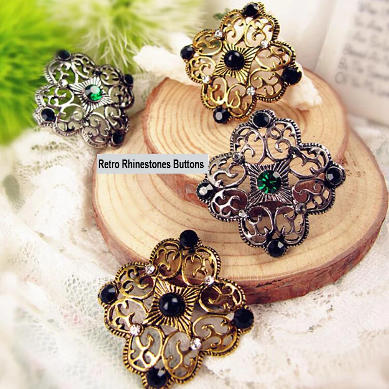 Эксклюзивный оригинальный ретро дворцовый полый горный хрусталь изумруд DIY