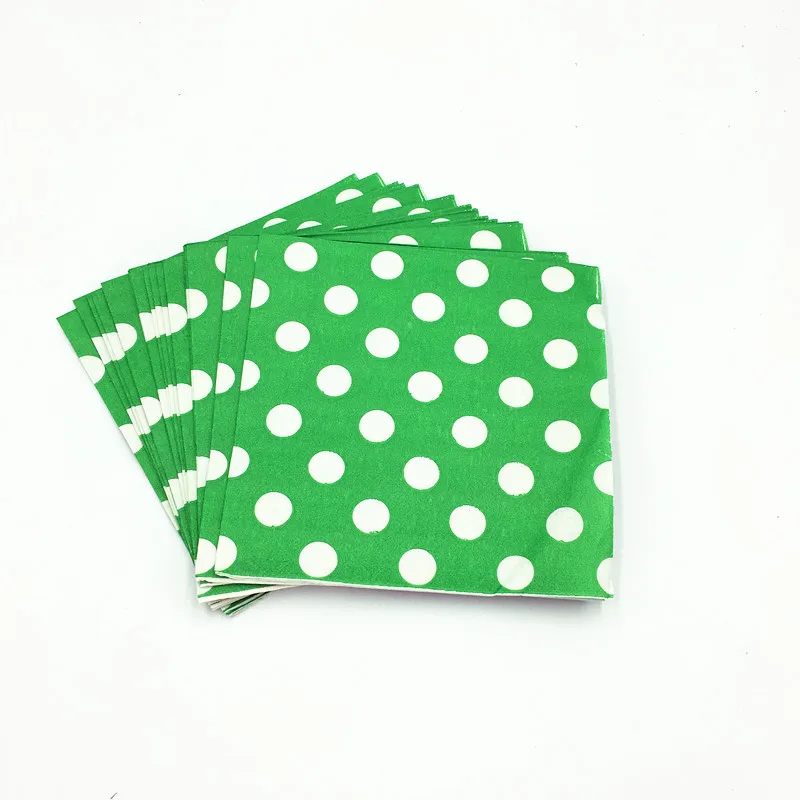 20 шт./лот салфетки в горошек детские принадлежности для дня рождения горошек|party