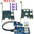 10 компл.лот PCI E 1-4 2 PCI-E PCI Express 1X 1-3 порта 1X переключатель мультипликатор концентратор переходная карта Внешний внутренний + кабель USB 3,0