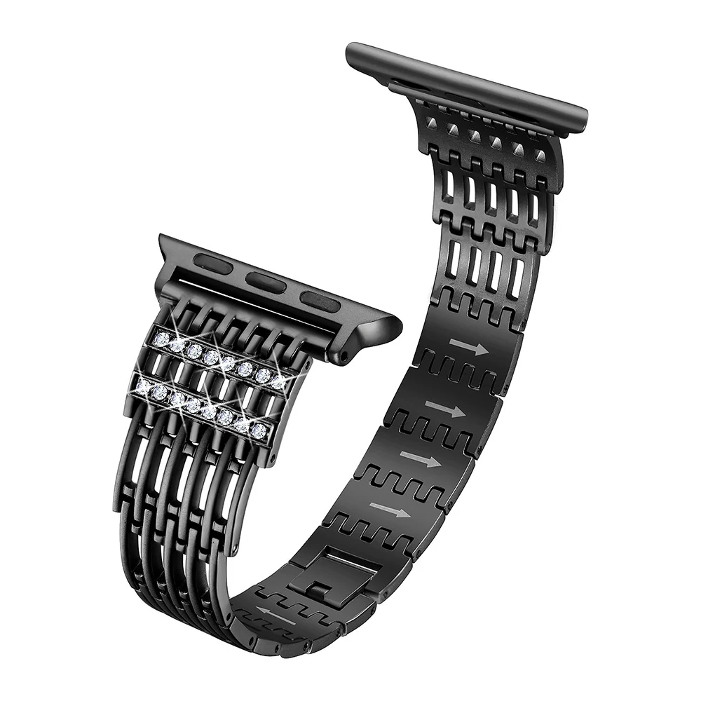 Ремешок для Apple Watch series SE 6 5 4 3 42 мм 44 ремешок из нержавеющей стали Металл iwatch 1 2 38 40