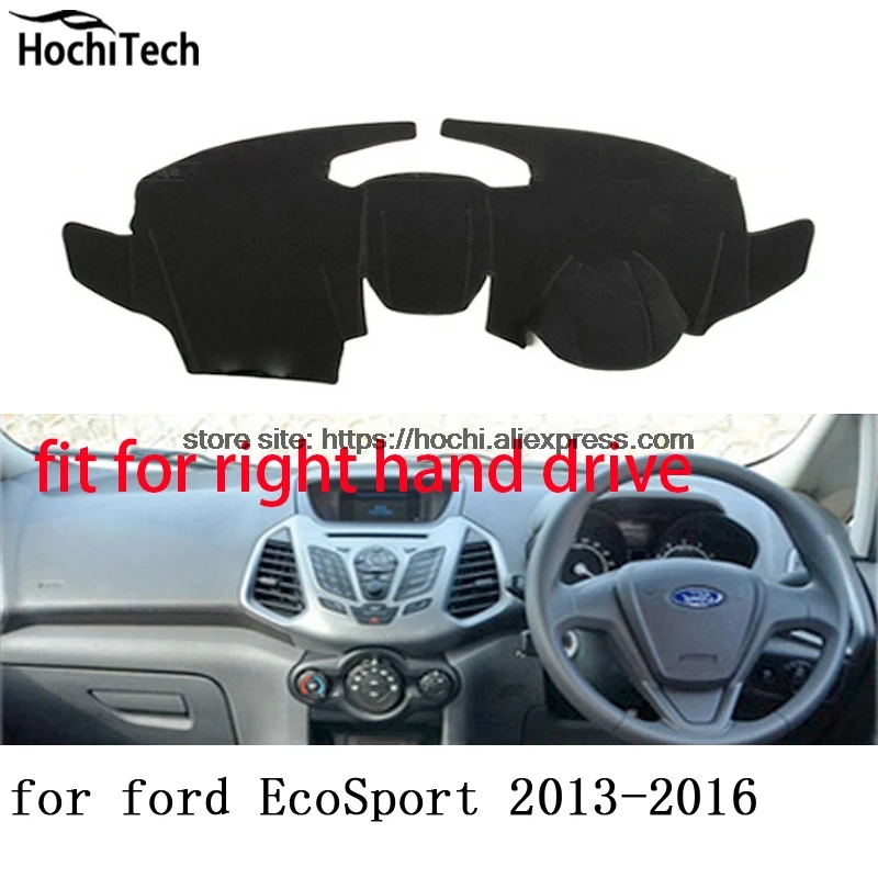 Для ford ecosport коврик для приборной панели с правым приводом защитный черный