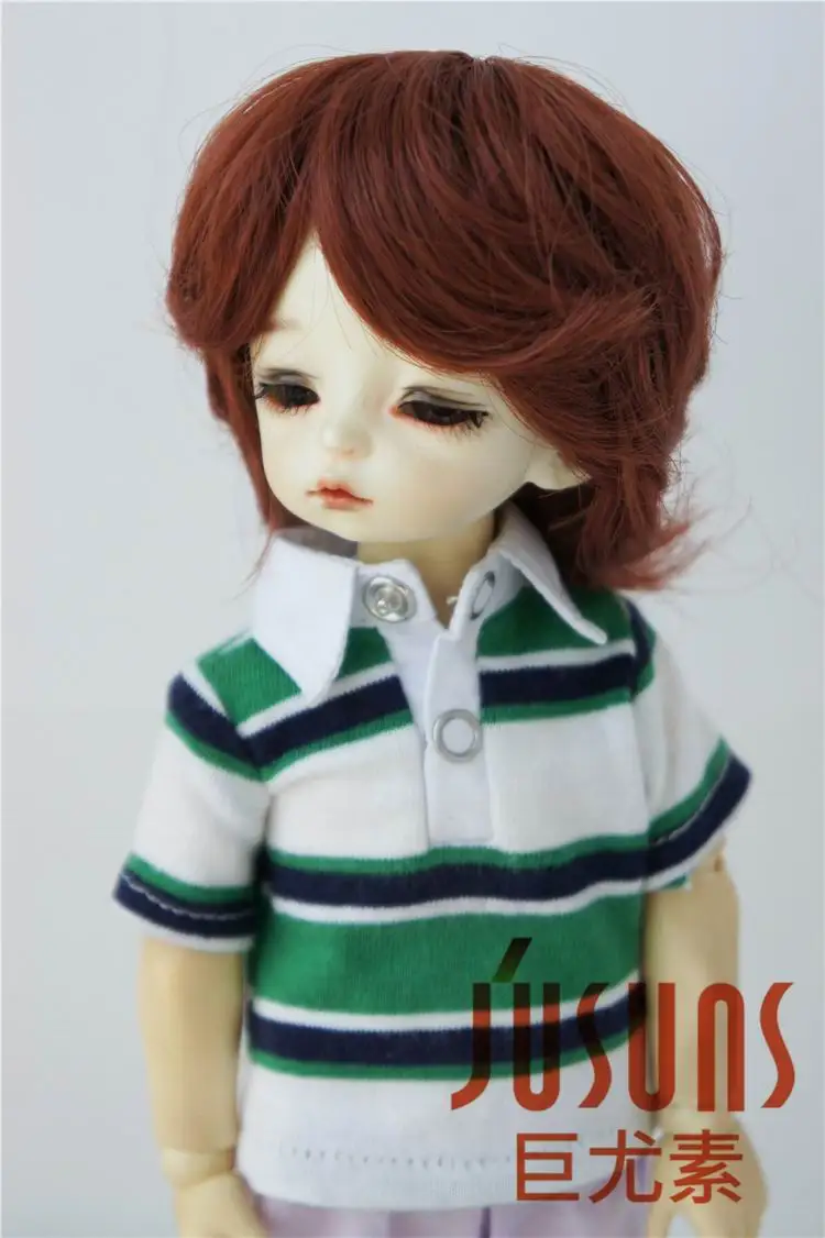 JD236 1/8 1/6 1/4 1/3 термостойкость BJD парик SD MSD YOSD бойская короткая раскроенная кукла парик 5-6 дюймов 6-7 дюймов 7-8 дюймов 8-9 дюймов кукла парики - Цвет: 6-7inch Carrot