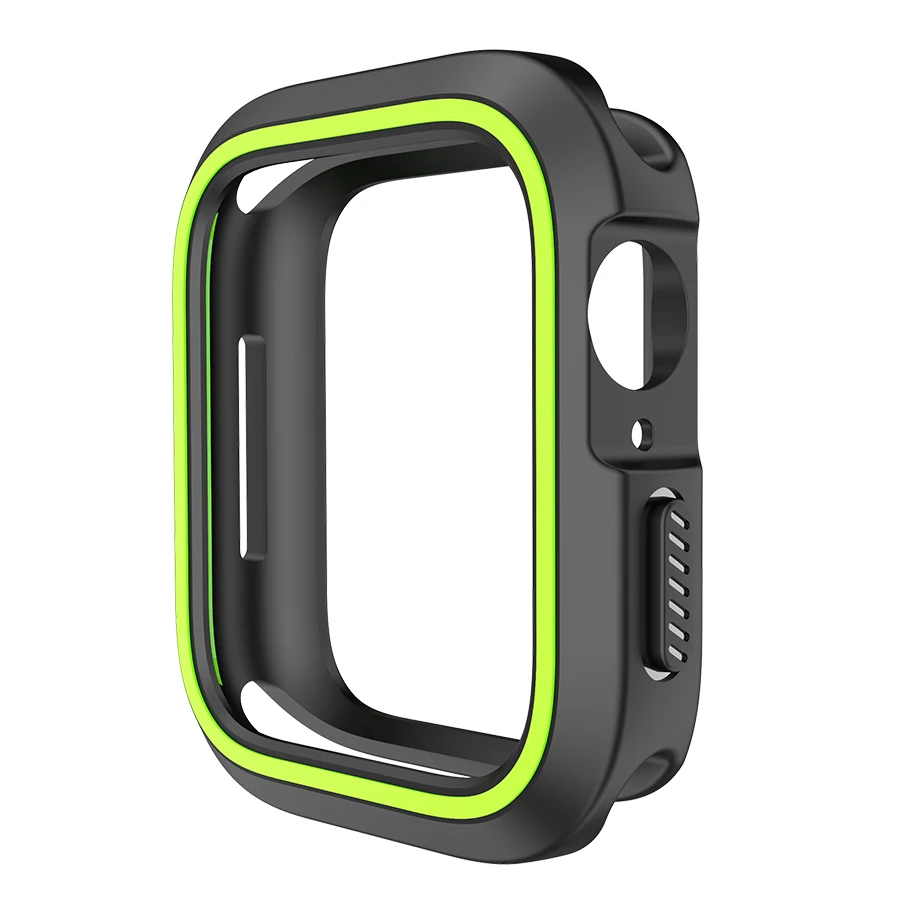 Black lemon Green Ithuriel для Apple Watch 4 3 чехол Универсальный защитный чехол s для iwatch серии 4 серии 3 Чехол Мягкий тонкий 44 мм 40 мм 42 мм 38 мм - Цвет ремешка: Black lemon Green