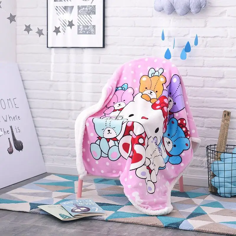 

Lamb Fur Blanket Thickening Children's Double Flannel Children's Blanket Lamb Fur Blanket Office Car Cover Blanket
