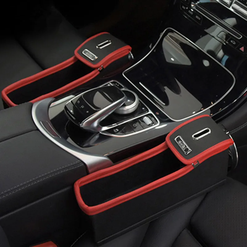

Car Seat Passenger Right Side Pocket PU leather Catcher Gap Filler Storage Box Multi-function Cup Phone Wallet Holder Organizer