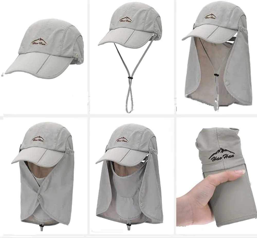 10 Pcs Sun Caps UV 50+ Protection Hats with Neck&ampFace Flap Cover for Cycling Hiking Fishing Garden Hunting Outdoor Travel |