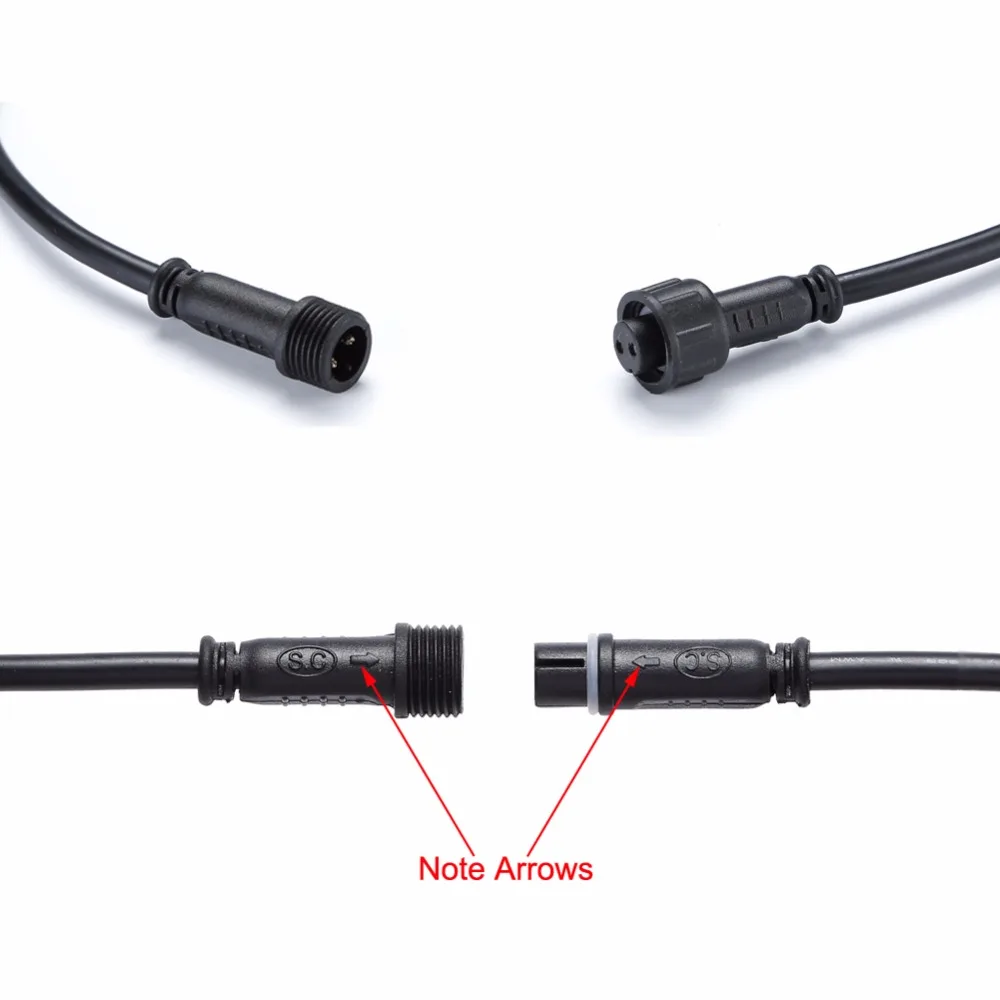 8/12MM IP67 LED Extend Cables Application Single Colors Lamps 2 PIN with 1/2/3Meter Extension Cord | Обустройство дома