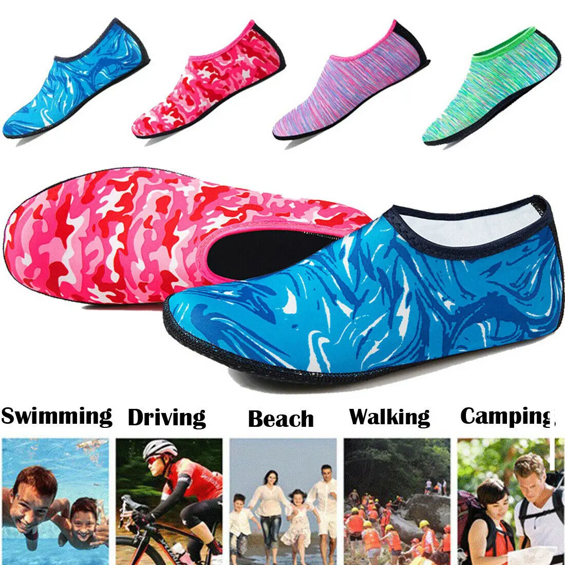 

2019 New Unisex Barefoot Water Skin Shoes Aqua Socks for Beach Swim Surf Yoga Exercise Sports Socks