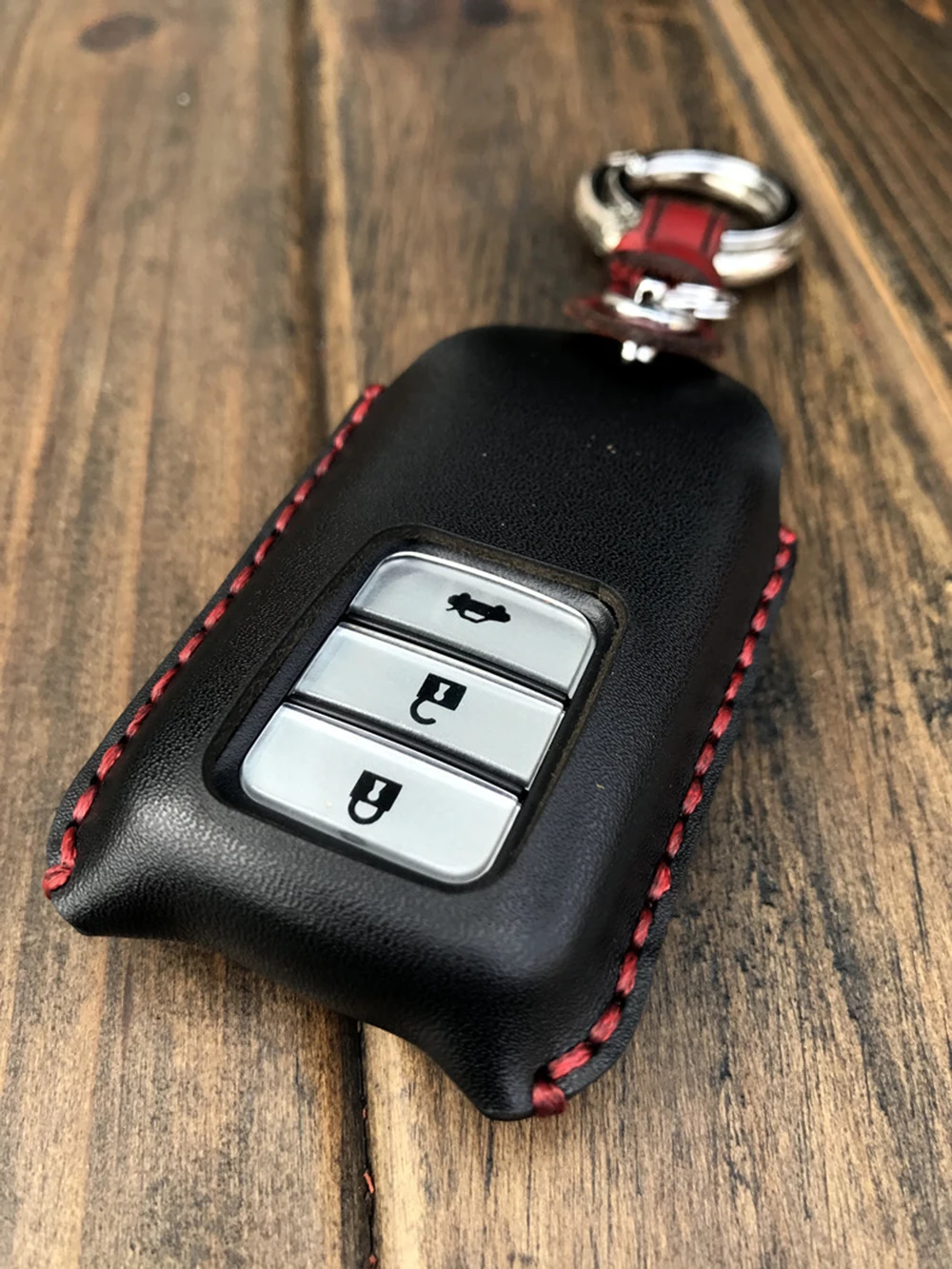 Кожаный чехол для ключей автомобиля, чехол для Honda Fit Crider Elysion Civic, ручная швейная сумка для ключей, аксессуары, двойное кольцо