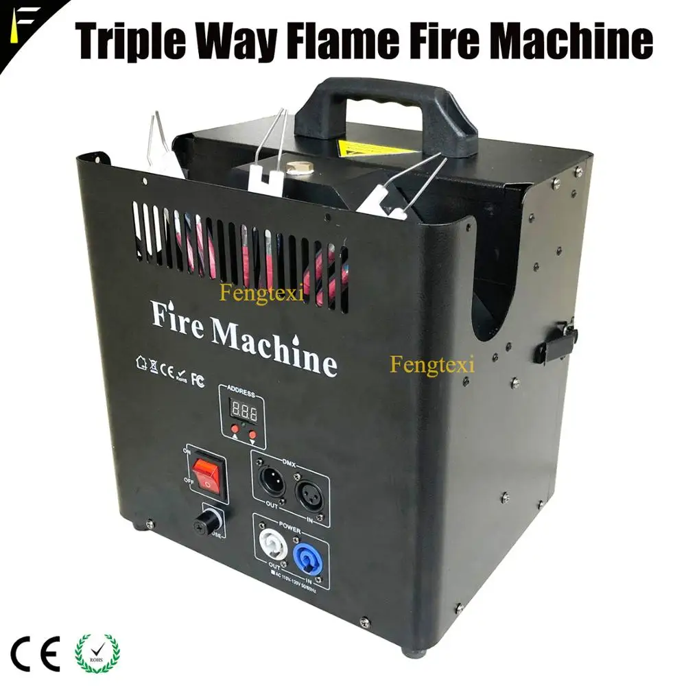 

4CHs DMX512 Simple Flame Fire Jet Box Device 3m Flame Height Triple Way Fire Effect Machine DJ Disco Dance Club Cheer Equipment