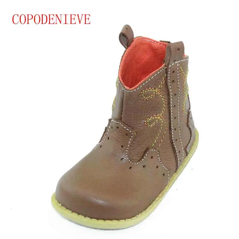 COPODENVE/весенне осенние детские ботинки с цветочным узором для мальчиков и девочек