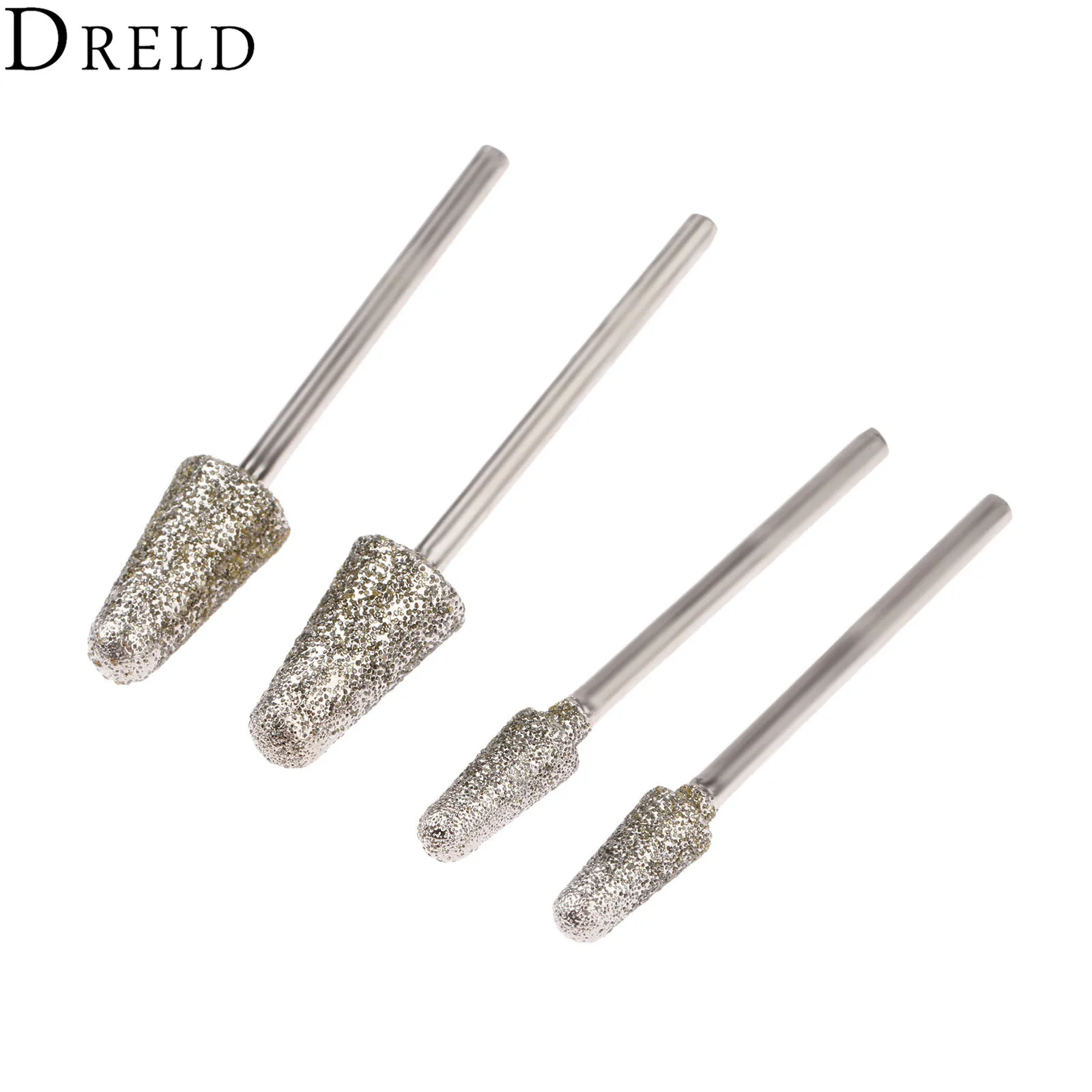 Аксессуары DRELD для Dremel 4 шт. алмазная шлифовальная головка сверла 3 мм хвостовик