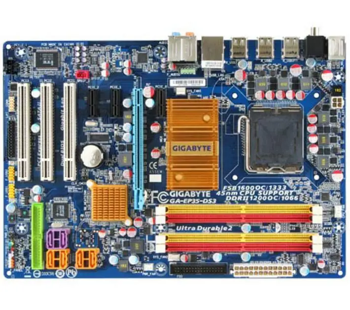 Материнская плата для Gigabyte оригинальная б/у настольного ПК с сокетом P35 LGA 775 DDR2 ATX