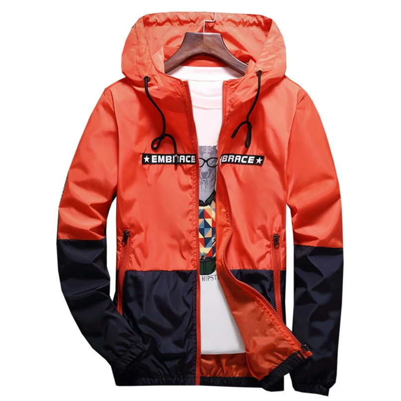 Мужская ветровка anorak водонепроницаемая куртка на молнии в стиле пэчворк