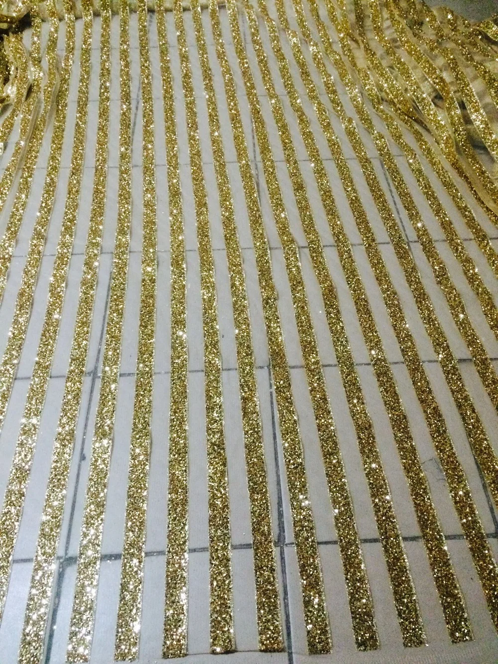 French net Lace Fabric DiuDiu-030 with glitter good Quality African gold Tulle | Дом и сад