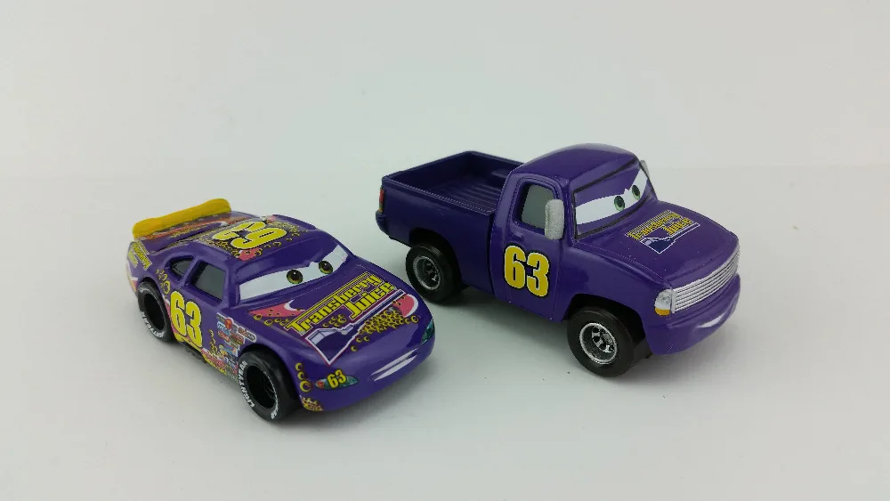 Disney Тачки № 63 трансягодный сок пикап &amp Car 1:55 литья под давлением мета игрушечный