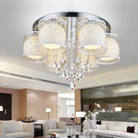 modern glass ball e27 ceiling light fixture home deco chrome iron colorful led backlight ceiling lamp dining room crystal lamp