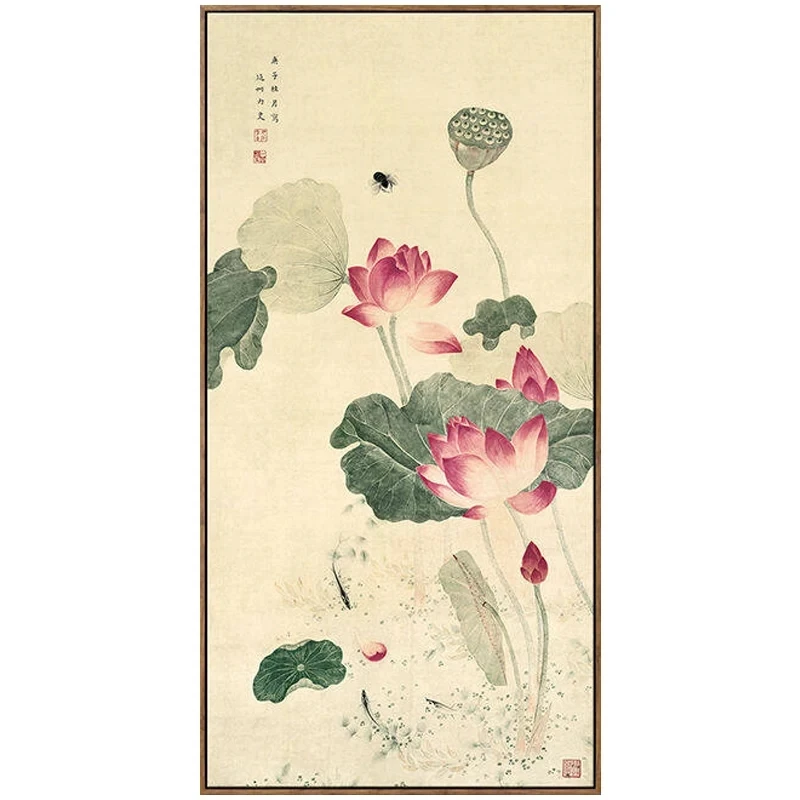 Настенный Цветок Лягушка Zou Dongsheng сезоны современных китайских картин роспись