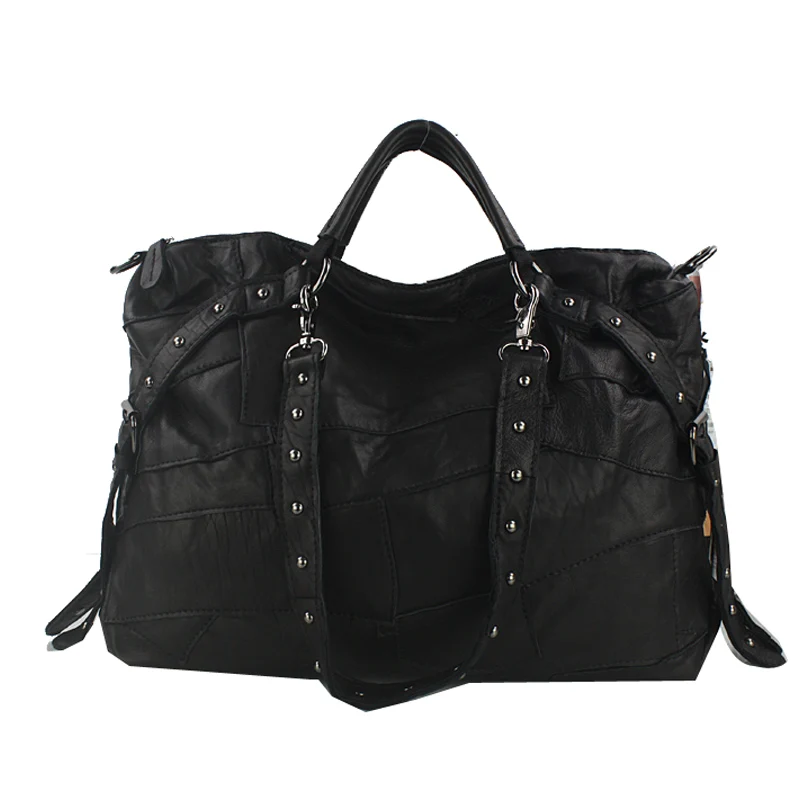 Популярные большие сумки из натуральной кожи лоскутные и дамские сумочки