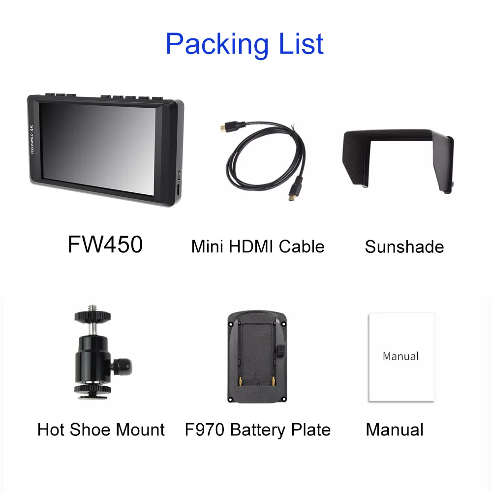 Feelworld FW450 4 5 &quotмонитор на камере 4K HDMI вход/выход дюймов IPS Full HD 1280x800 ЖК экран для DSLR