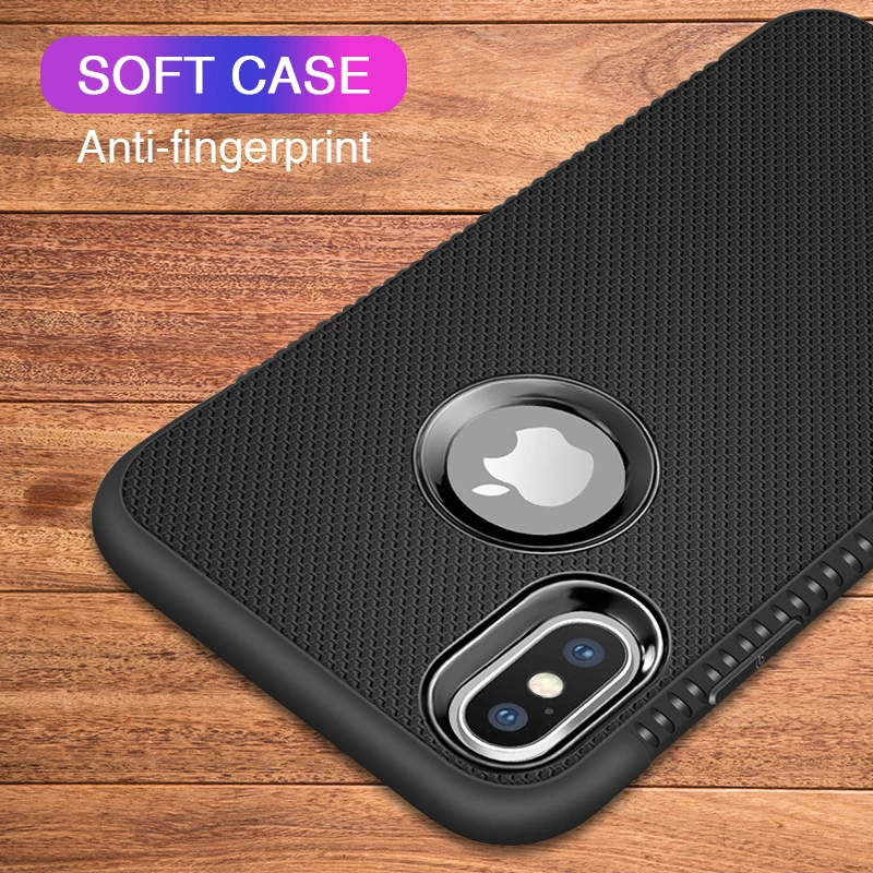 Phone Case for iPhone 7 6 6s 8 Plus X Silicone TPU Matte Back Cover XS Max XR Non-slip Full Protective Capa |