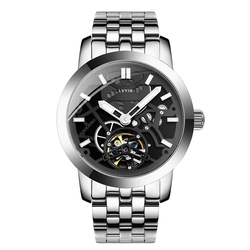 Lvyin 2018 Fashion Mechanical Watch Men Automatic Wrist Waterproof Men's Stainless Luxury Watches | Наручные часы