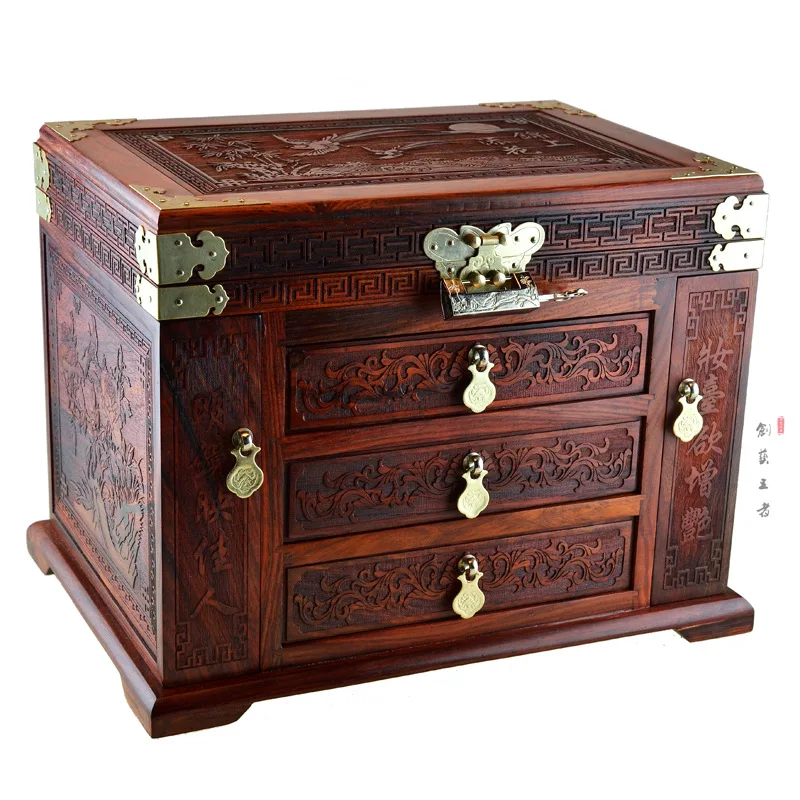 Шкатулка для драгоценностей из розового дерева шкатулка ювелирных изделий