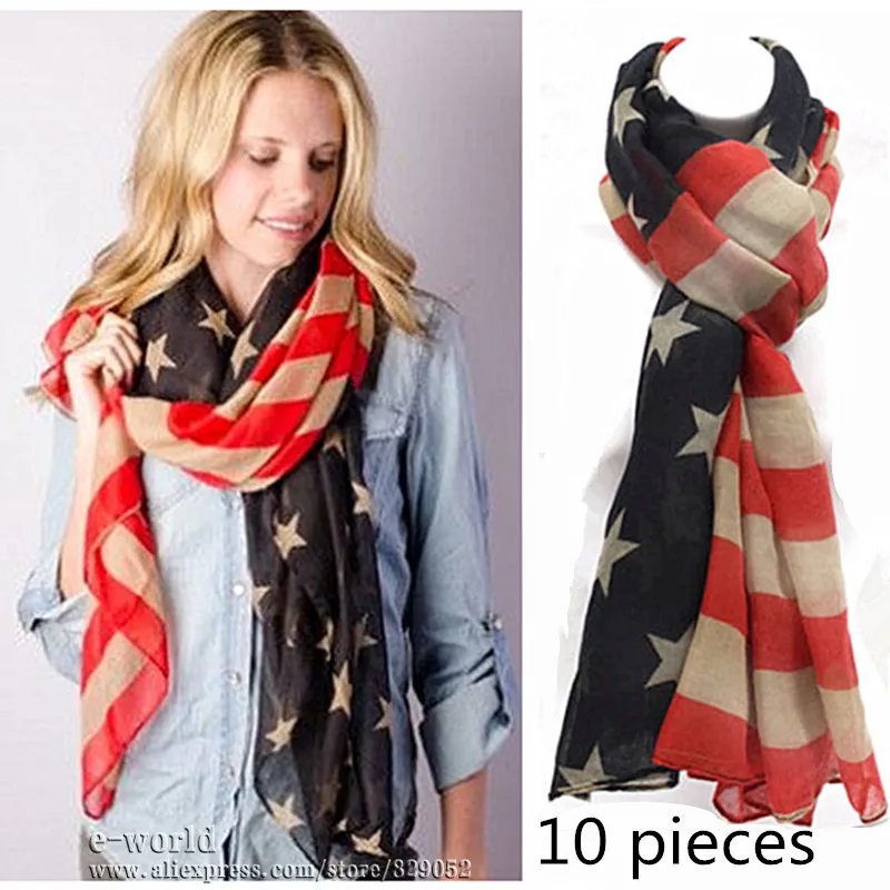 10 шт. шарфы Пашмина 4 июля |