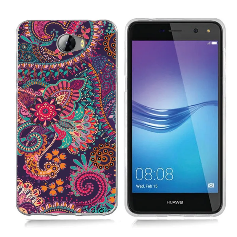 Case For Huawei Y5 ii Y5ii Cover/5A LYO-L21/Y6 II Compact TPU Coloful Soft Marble Manlada Painted Design Fundas B067 |