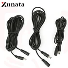 Горячая Распродажа, 1 м, 2 м, 3 м, 5 м, 10 м, разъем питания постоянного тока с удлинителем, 5,5X2,1 мм, гнездо постоянного тока и штекер, адаптер, Бесплатная доставка