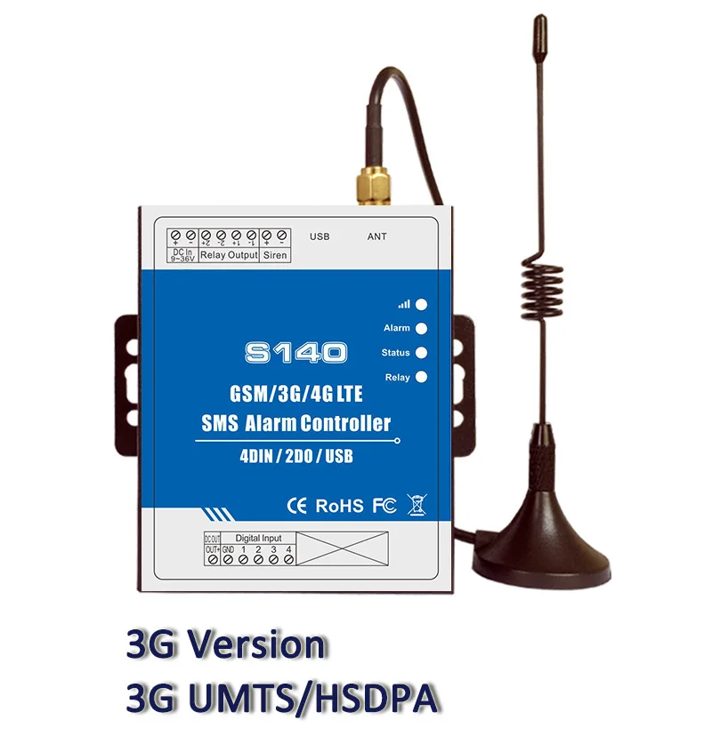 Беспроводная GSM SMS Система охранной сигнализации S140 3g 4G GSM насос контроллер мощности аварийный релейный переключатель по SMS для умного дома plc
