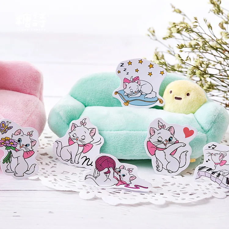 Kawaii Maiden Кот музыка мини бумага Стикеры украшения Diy Ablum дневник в стиле