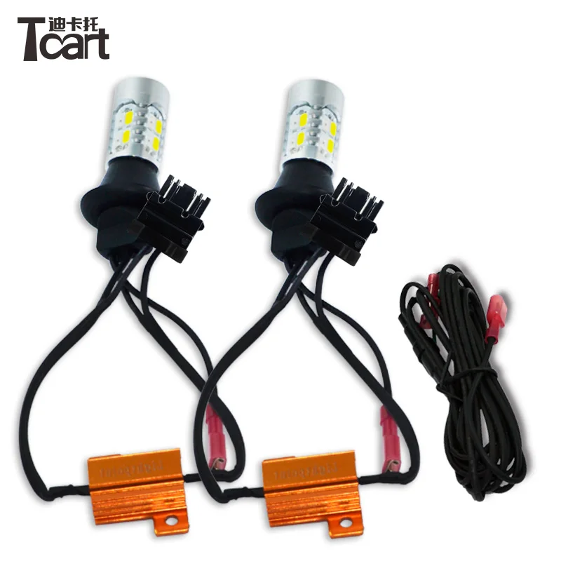 Tcart 3157 3457 для Nissan tiida almera Примечание водителя primera светодиодный DRL Габаритные огни