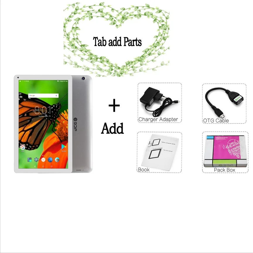 Tab add Parts 10 дюймов Android 5,1 планшетный ПК четырехъядерный 1 Гб ram+ 32 Гб rom WiFi версия планшета ПК 2 Мп с высокими камерами - Комплект: Tab add Parts