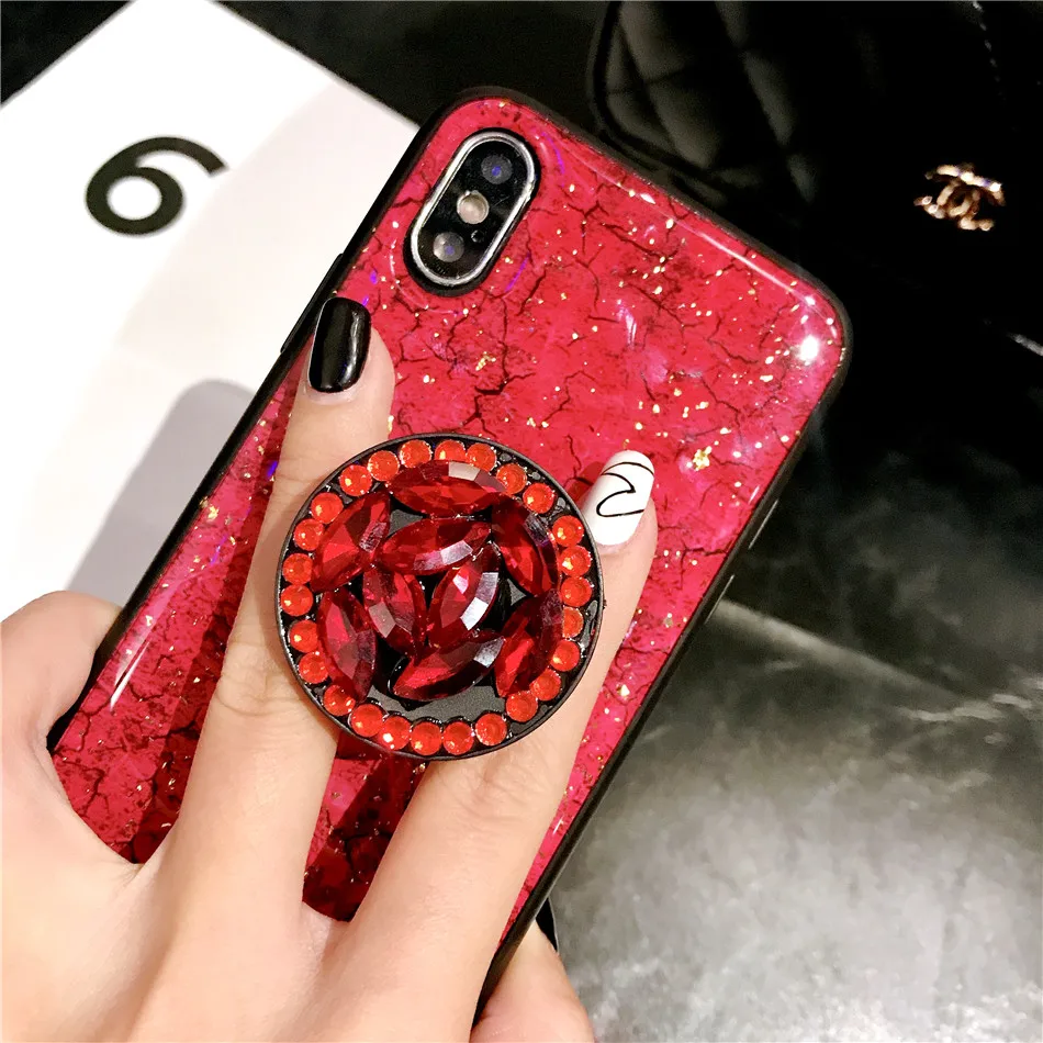 For Apple iPhone 7 Case Luxury Epoxy Fashion Diamond Cover for Xs Max XR 6 6s 8 Plus Hard Stand Phone Housing |