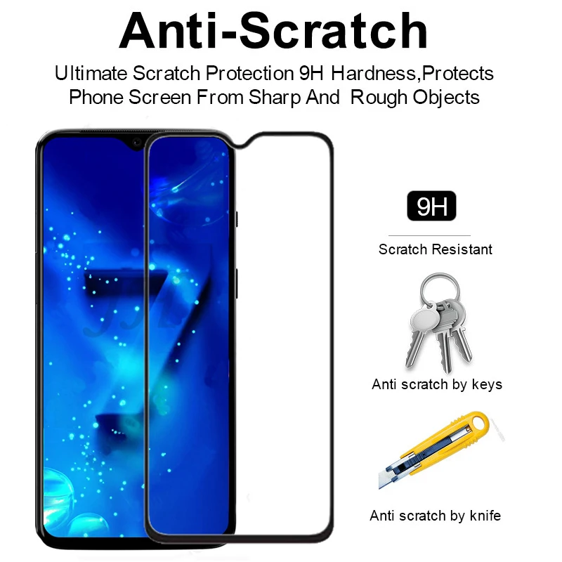 2 упаковки закаленное стекло с полным покрытием для Oneplus 7 защита экрана 9H на