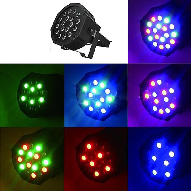Светодиодный сценический светильник высокой мощности 18*3 Вт RGB Par Светильник с DMX512