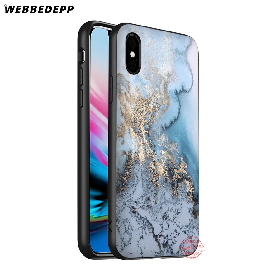 WEBBEDEPP Granite Scrub Marble Stone Soft Silicone Case for iPhone 8 7 6S 6 Plus 11 Pro XS Max XR X 5 5S SE Back Shell | Мобильные
