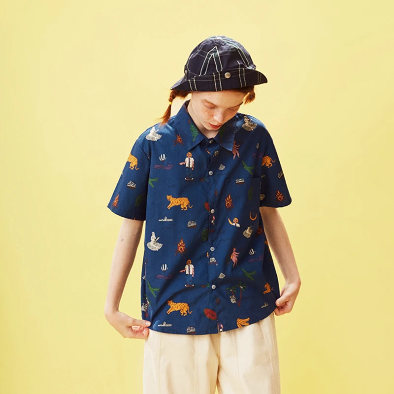 Модная Свободная шифоновая блузка для женщин с отложным воротником и коротким