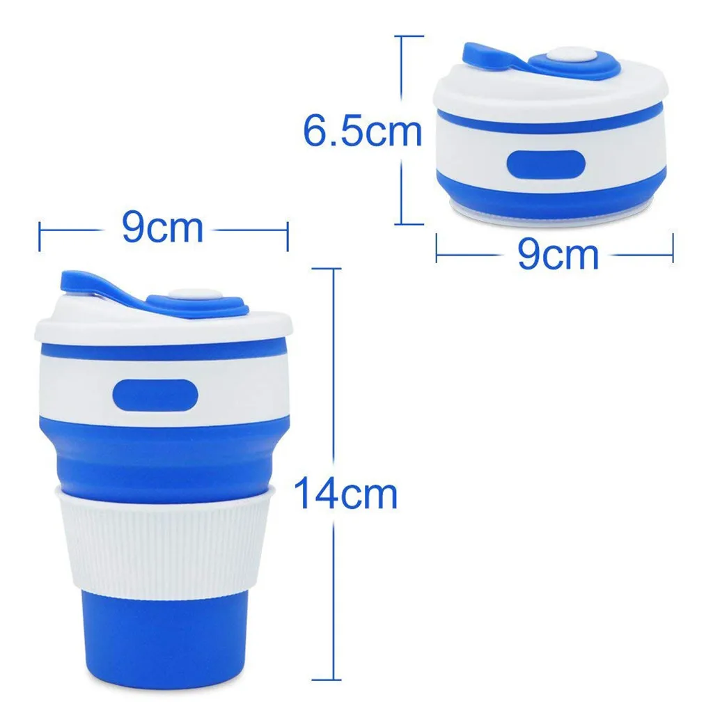 

JOUDOO Folding Silicone Portable Silicone Telescopic Drinking Collapsible coffee cup multi-function folding silica cup Travel 35