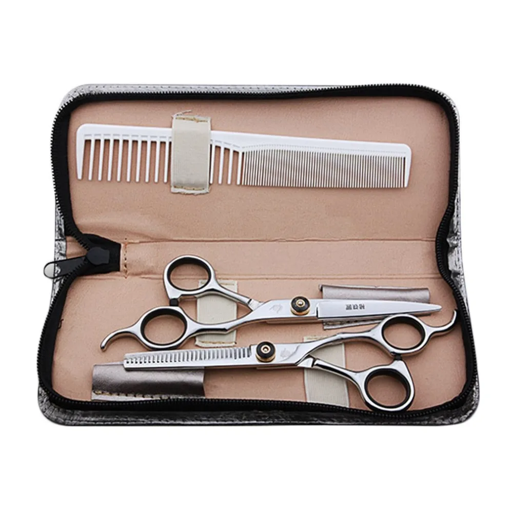

Smith Chu XK10 Hairdressing Scissor Set Kit Professional Barber Hair Cutting Thinning Shears Stainless Steel Flat Teeth Blades